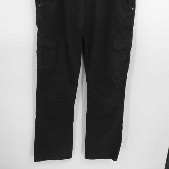 Iron Workers Jeans Mens 42x32 Black Denim Rider Cargo Pants Reinforce Knees - Picture 11 of 16